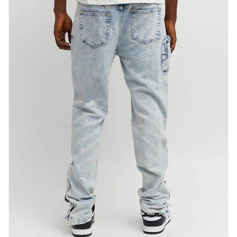 Reason Light Blue Denim Pocket Style Mens Jeans - Picture 3 of 3